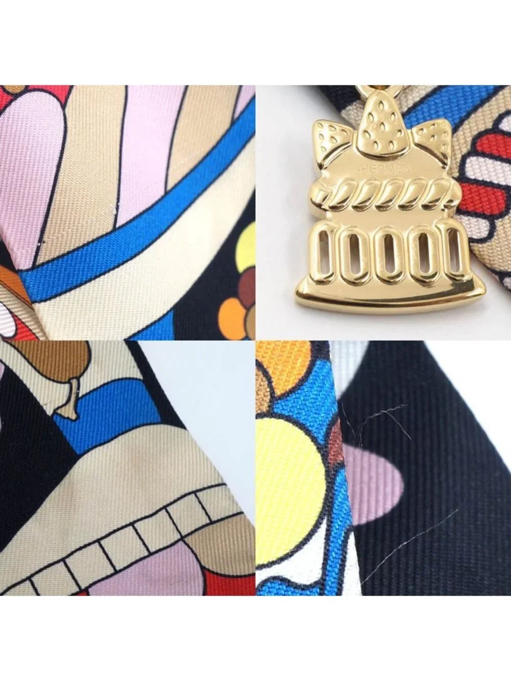 Hermes Twill la Patisserie Charm Scarf 100% Silk